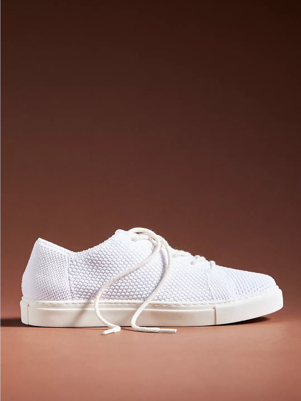 New Nisolo Go-To Eco-Knit Sneakers in White Anthropologie Size 6.5